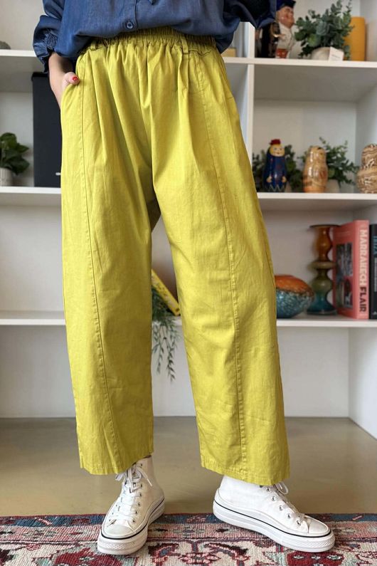 Gaberdine Barrel Pant Olive 